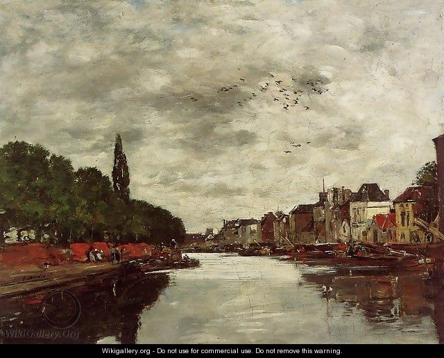 A Canal near Brussels - Eugène Boudin