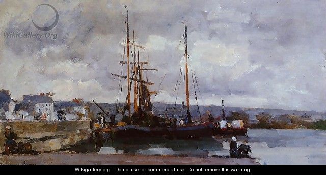 The Port of Rouen, Grey Weather - Albert Lebourg