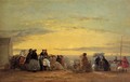 On the Beach, Sunset - Eugène Boudin