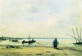 The Shore at Low Tide near Honfleur - Eugène Boudin