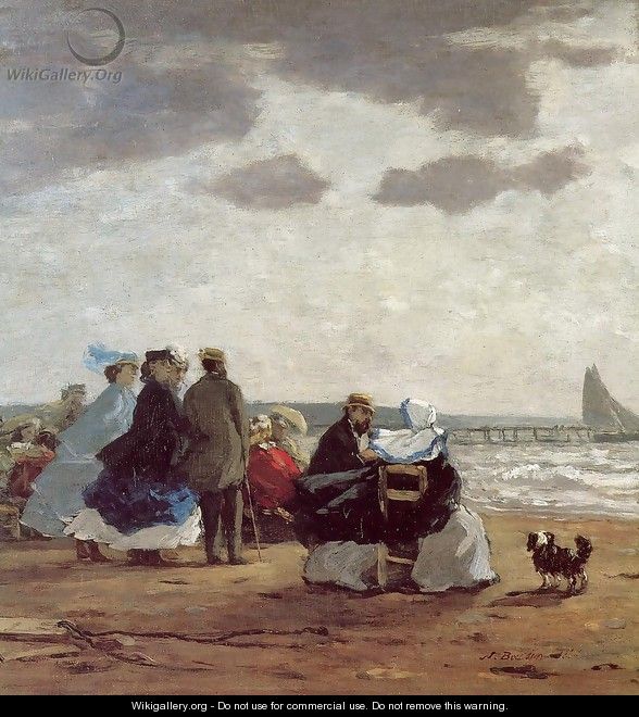 On the Beach, Dieppe - Eugène Boudin