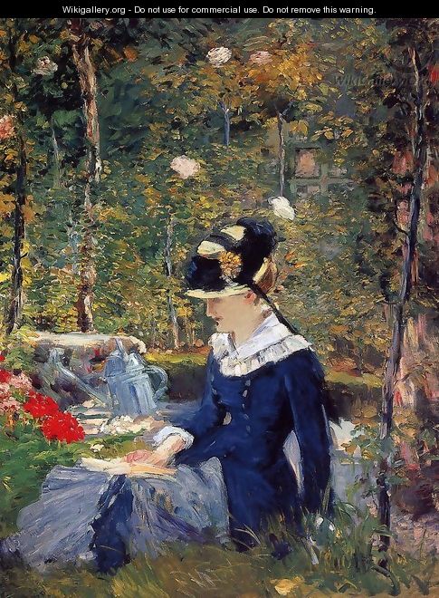 Young Woman in the Garden - Edouard Manet
