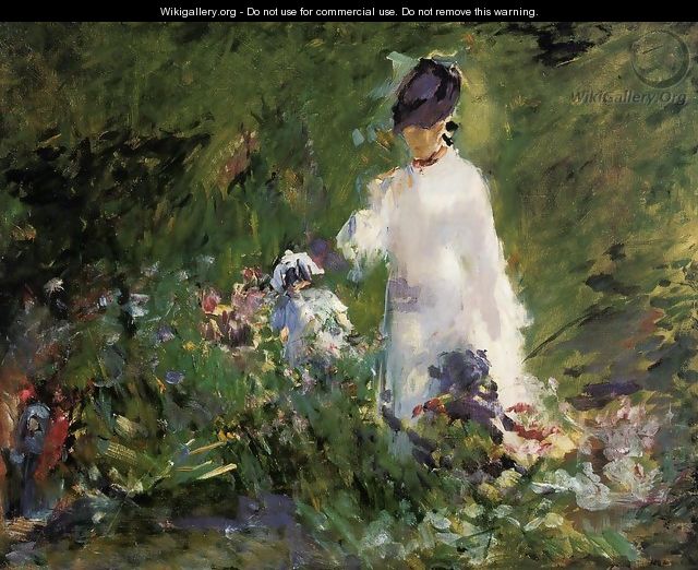 Young Woman among the Flowers - Edouard Manet