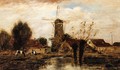 Landscape with Windmill - Johan Barthold Jongkind