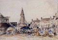 Honfleur, Market Place - Johan Barthold Jongkind