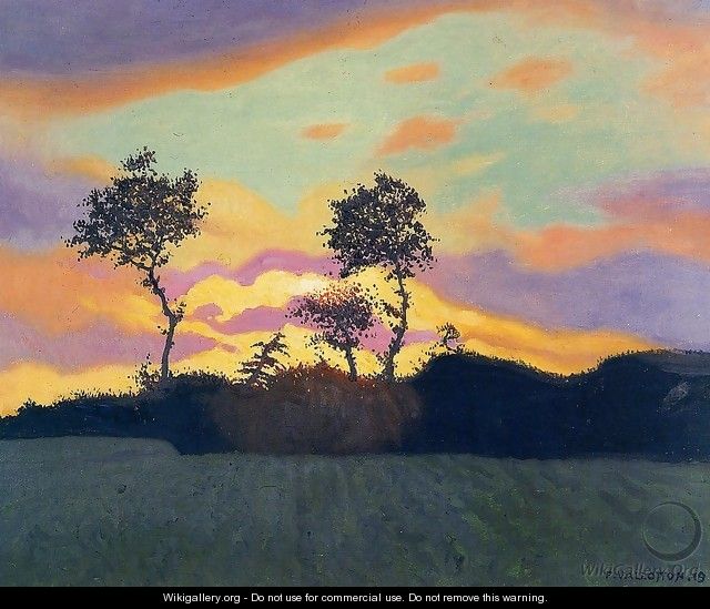 Landscape at Sunset - Felix Edouard Vallotton