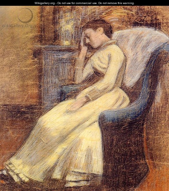 Julie Lemmen Sleeping in an Armchair - Georges Lemmen