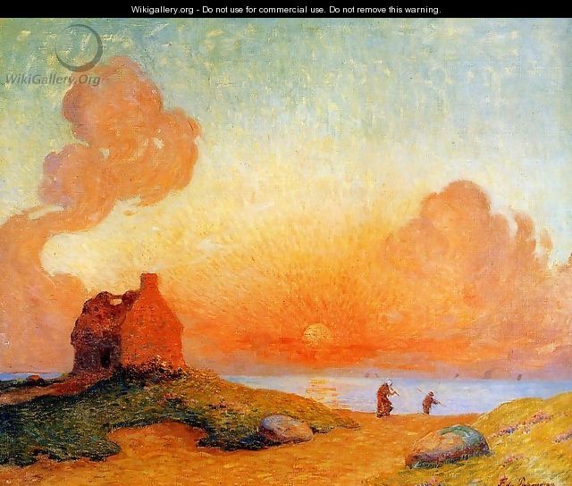 Sunset by the Sea, Brittany - Ferdinand Loyen Du Puigaudeau