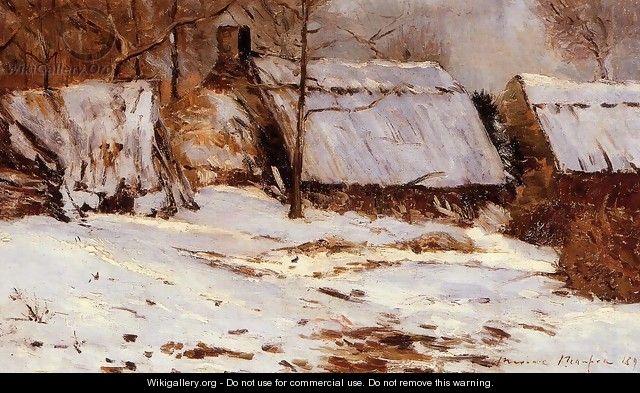 Cottages in the Snow - Maxime Maufra
