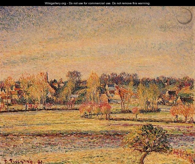 Frost, View fom Bazincourt - Camille Pissarro