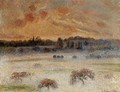 Sunset with Fog, Eragny - Camille Pissarro