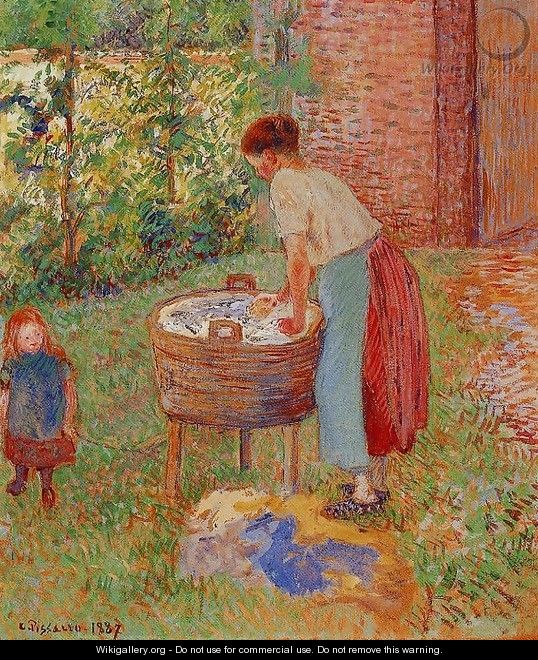 Washerwoman, Eragny - Camille Pissarro