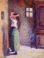 Young Peasant at Her Toilette - Camille Pissarro