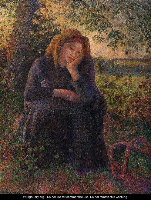 Seated Peasant - Camille Pissarro