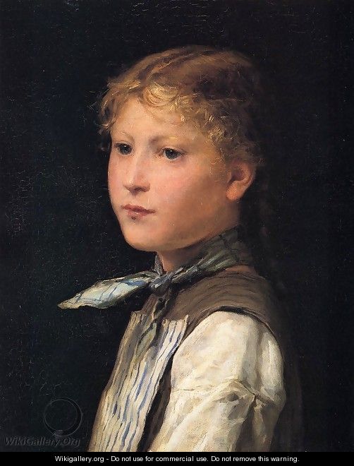 Portrait of a Young Girl - Albert Anker
