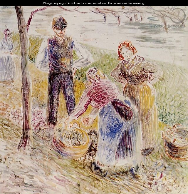 Harvesting Potatos - Camille Pissarro