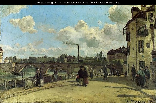 View of Pontoise, Quai du Pothuis - Camille Pissarro