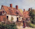 Old Houses at Eragny - Camille Pissarro