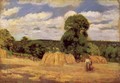 The Harvest at Montfoucault - Camille Pissarro