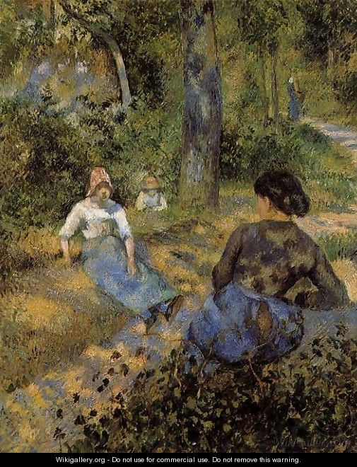 Peasants Resting - Camille Pissarro