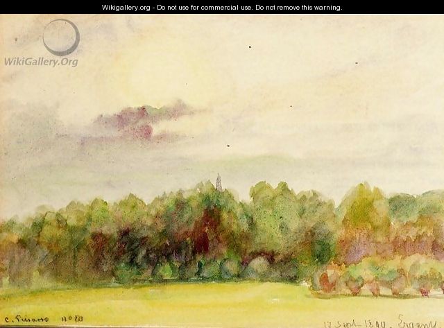 Landscape at Eragny I - Camille Pissarro