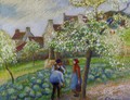 Flowering Plum Trees - Camille Pissarro