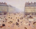 Avenue de l'Opera, Place du Thretre Francais: Misty Weather - Camille Pissarro