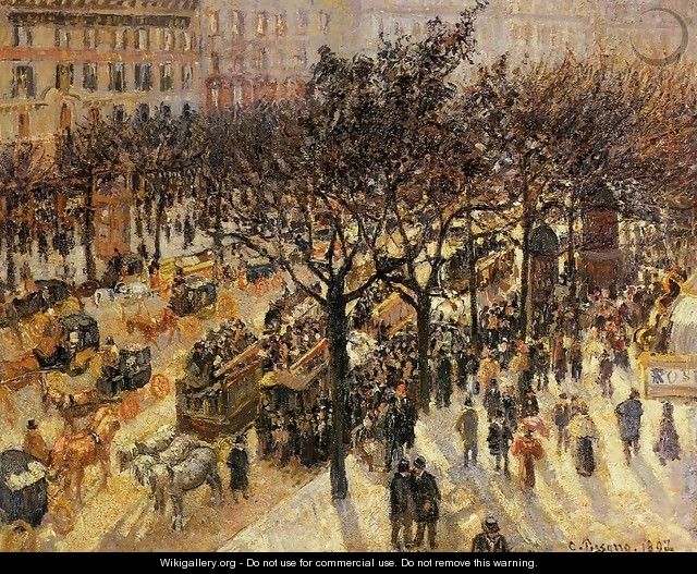 Boulevard des Italiens: Afternoon - Camille Pissarro