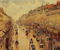 Boulevard Montmartre: Afternoon, in the Rain - Camille Pissarro