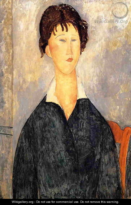 Portrait of a Woman with a White Collar - Amedeo Modigliani