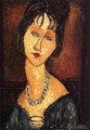 Jeanne Hebuterne with Necklace - Amedeo Modigliani