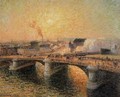 The Pont Boieldieu, Rouen: Sunset - Camille Pissarro