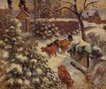 Snow Effect in Montfoucault - Camille Pissarro