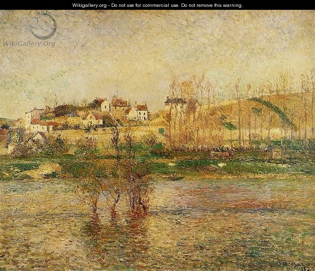 Flood in Pontoise - Camille Pissarro