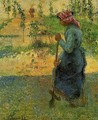 Study of a Peasant in Open Air - Camille Pissarro