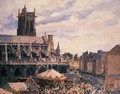 The Fair by the Church of Saint-Jacques, Dieppe - Camille Pissarro