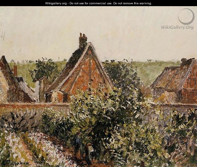 Harvest in the Orchard, Eragny - Camille Pissarro