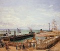 The Jetty, Le Havre - High Tide, Morning Sun - Camille Pissarro