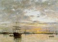 The Port of Le Havre at Sunset - Eugène Boudin