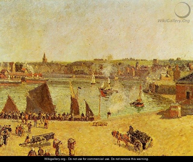 The Inner Harbor, Dieppe - Camille Pissarro
