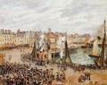 The Fishmarket, Dieppe: Grey Weather, Morning - Camille Pissarro