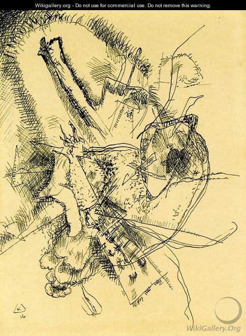Drawing for Etching II - Wassily Kandinsky