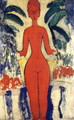 Standing Nude with Garden Background - Amedeo Modigliani