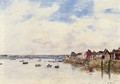 The Seine at Quillebeuf - Eugène Boudin