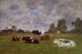 Cows in a Pasture - Eugène Boudin