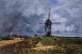 Cayeux, Windmill in the Countryside, Morning - Eugène Boudin