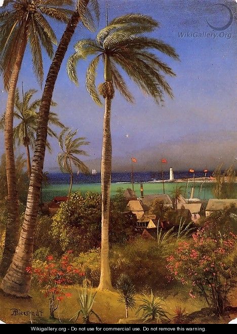 Bahamian View - Albert Bierstadt