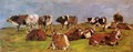Cows in a Field - Eugène Boudin