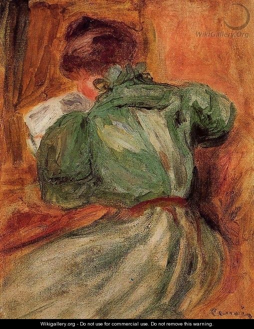 Reader in Green - Pierre Auguste Renoir