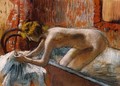 Woman Leaving Her Bath III - Edgar Degas